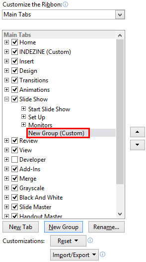 Thêm Group mới vào PowerPoint